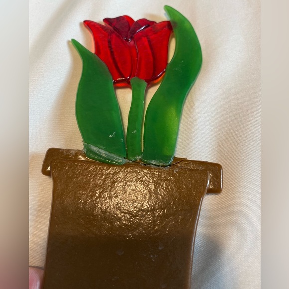 Peggy Karr 10" Square Tulip Plate - Picture 6 of 6